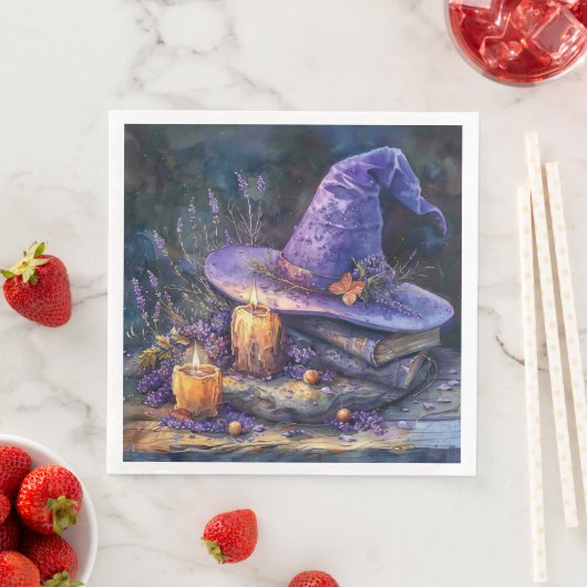 Wasserfarbenhut mit Florals für Decoupage Serviette (Beispiel)