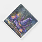 Wasserfarbenhut mit Florals für Decoupage Serviette (Ecke)