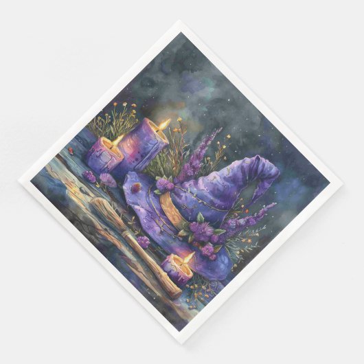 Wasserfarbenhut mit Florals für Decoupage Serviette (Ecke)