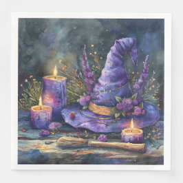 Wasserfarbenhut mit Florals für Decoupage Serviette