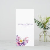 Wasserfarbeninsel Romance - Hochzeitsprogramm - (Stehend Vorderseite)