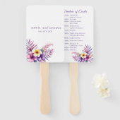 Wasserfarbeninsel Romance-Hochzeitsprogramm Fächer (Vorne und Hinten)