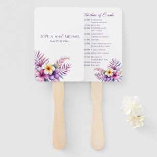Wasserfarbeninsel Romance-Hochzeitsprogramm Fächer