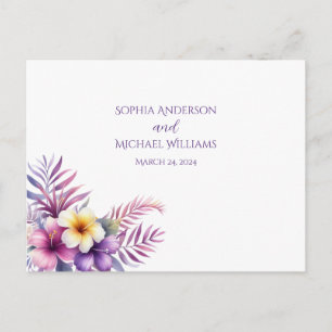 Wasserfarbeninsel Romance-UAWG Wedding - Postkarte