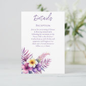 Wasserfarbeninsel Romance-Wedding Details- Begleitkarte (Stehend Vorderseite)