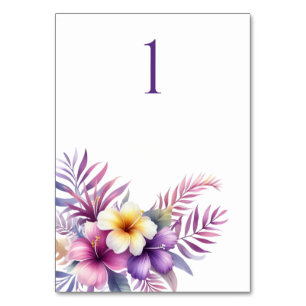 Wasserfarbeninsel Romance-Wedding Table Card Tischnummer