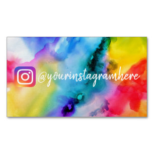 Wasserfarbeninstagramm Magnetische Visitenkarte