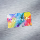 Wasserfarbeninstagramm Magnetische Visitenkarte (Beispiel)