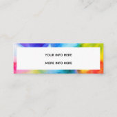 Wasserfarbeninstagramm Mini Visitenkarte (Rückseite)