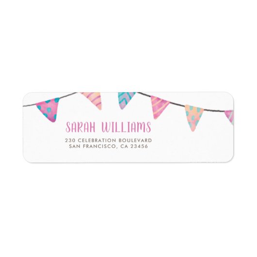 Wasserfarbenjagd & Moderne Script-Rücksendeadresse (Vorne)