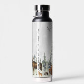 Wasserfarbenjagdregeln | Monogramm Wasser Flasche (Rechts)