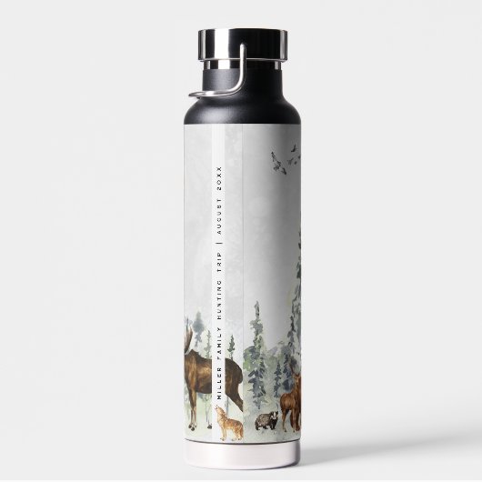 Wasserfarbenjagdregeln | Monogramm Wasser Flasche (Rechts)