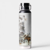 Wasserfarbenjagdregeln | Monogramm Wasser Flasche (Rückseite)