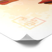 Wasserfarbenjahr der Schafe/Ziegen, Samurai Poster (Ecke)