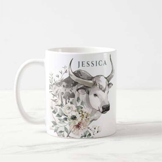 Wasserfarbenjahr des Ochsen | Chinesisches Neujahr Kaffeetasse (Links)