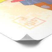 Wasserfarbenjahr des Ochsen, Samurai Poster (Ecke)