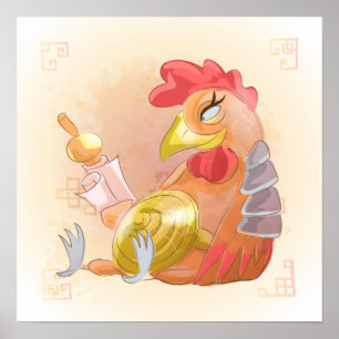 Wasserfarbenjahr des Roosters, Samurai Poster