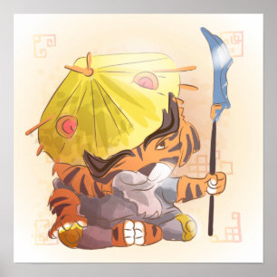 Wasserfarbenjahr des Tigers, Samurai Poster