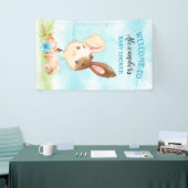 Wasserfarbenjunge Bunny Baby Showfarm Banner (Messeveranstaltung)