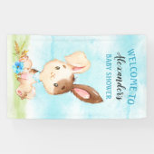 Wasserfarbenjunge Bunny Baby Showfarm Banner (Horizontal)