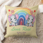 Wasserfarbenjunge Elefanten mit Rainbow-Geburtssta Kissen (Decke)