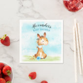 Wasserfarbenjunge Pferdeschwulstdusche Serviette (Beispiel)