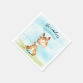 Wasserfarbenjunge Pferdeschwulstdusche Serviette (Ecke)