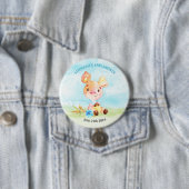 Wasserfarbenjunge Piggy Baby-Duschfarm Button (Beispiel)