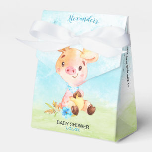Wasserfarbenjunge Piggy Baby-Duschfarm Geschenkschachtel