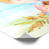 Wasserfarbenjunge Piggy Baby-Duschfarm Poster (Ecke)