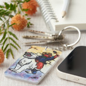 Wasserfarbenjunge Riesenfahrten mit dem Power der  Schlüsselanhänger (Vorderseite rechts)