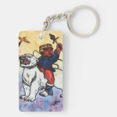 Wasserfarbenjunge Riesenfahrten mit dem Power der  Schlüsselanhänger (Rückseite)