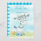 Wasserfarbenjunge Ziegenfarm Dankeskarte (Vorne/Hinten)