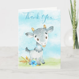 Wasserfarbenjunge Ziegenfarm Karte