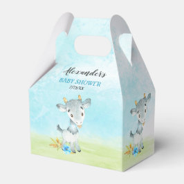 Wasserfarbenjunge Ziegenjunge-Babyduschfarm Geschenkschachtel
