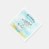 Wasserfarbenjunge Ziegenjunge-Babyduschfarm Serviette (Ecke)