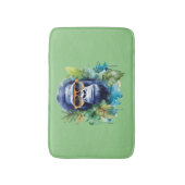 WasserfarbenJungle Gorilla mit Sonnenbrille und Bl Badematte (Vorderseite Vertikal)
