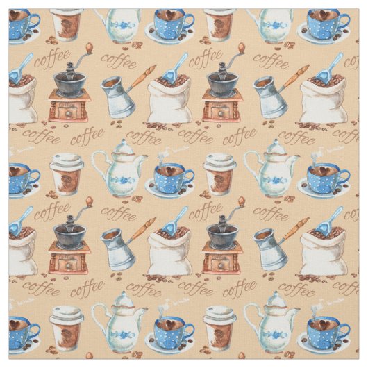 Wasserfarbenkaffee Stoff (Muster)