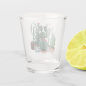 Wasserfarbenkakteen. Schnapsglas (Rückseite)