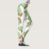 Wasserfarbenkakteen: tropisches Gartenmuster. Leggings (Rechts)