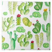 Wasserfarbenkakti Fliese (Vorderseite)