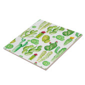 Wasserfarbenkakti Fliese (Seite)