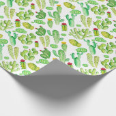 Wasserfarbenkakti Geschenkpapier (Ecke)