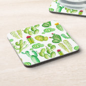 Wasserfarbenkakti Untersetzer (Linke Seite)