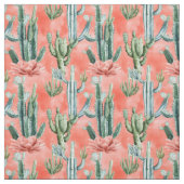 Wasserfarbenkaktus auf Korallen Stoff (Muster)