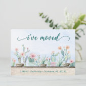 Wasserfarbenkaktus, die ich bewegt habe ankündigung (Stehend Vorderseite)