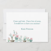 Wasserfarbenkaktus, die ich bewegt habe ankündigung (Rückseite)