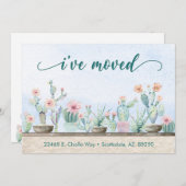 Wasserfarbenkaktus, die ich bewegt habe ankündigung (Vorne/Hinten)