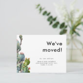 Wasserfarbenkaktus, die wir verschoben haben postkarte (Stehend Vorderseite)
