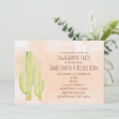 Wasserfarbenkaktus Einfache Einladungen im Südwest (Stehend Vorderseite)